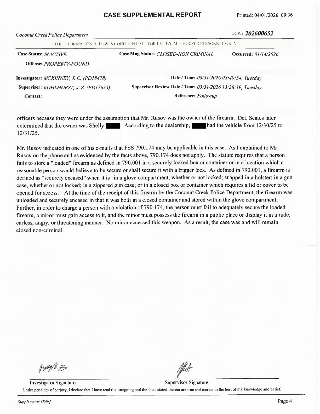 Police Report — Case #2026-00652 — Page 13