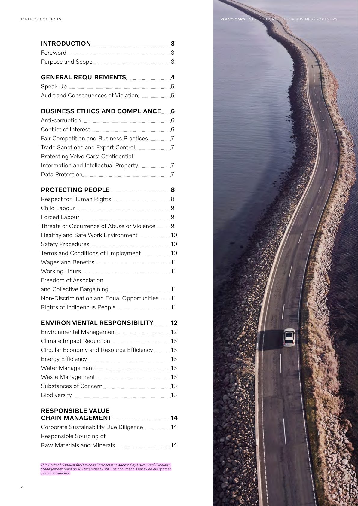 Volvo Code of Conduct for Business Partners — December 2024 — Page 2